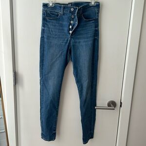 Size 8 skinny button fly jeans